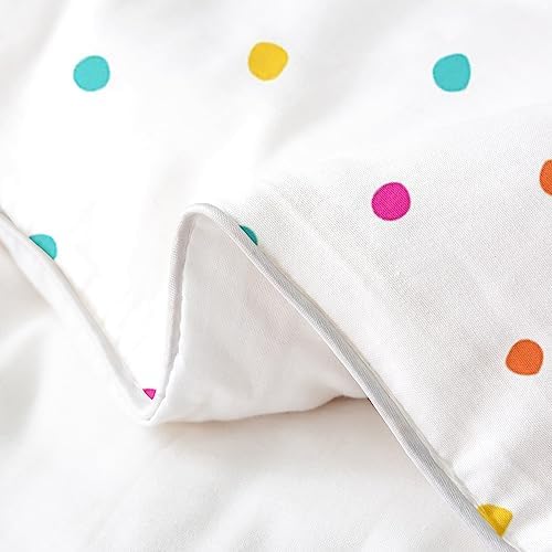jejeloiu Polka Dot Duvet Cover Set King Size 100 Cotton 3Pcs