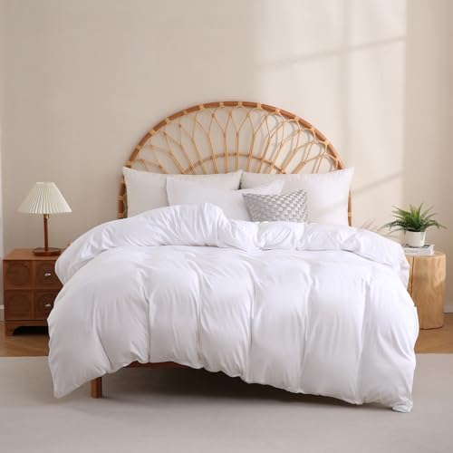 JSD White Duvet Cover Set Twin Size 2 Piece