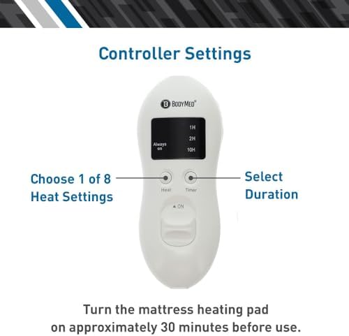 BodyMed Heated Mattress Pad with Skirt Queen Size