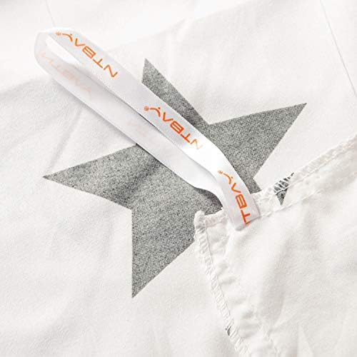 NTBAY 2 Piece Brushed Microfiber Star Duvet Cover Set for Kids