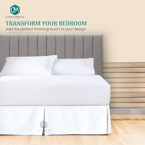 Premium King Size Bed Skirt 800TC Egyptian Cotton White