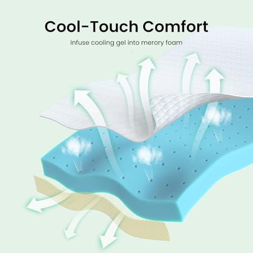 Marsail 3 Inch Cooling Gel Mattress Topper for Twin XL