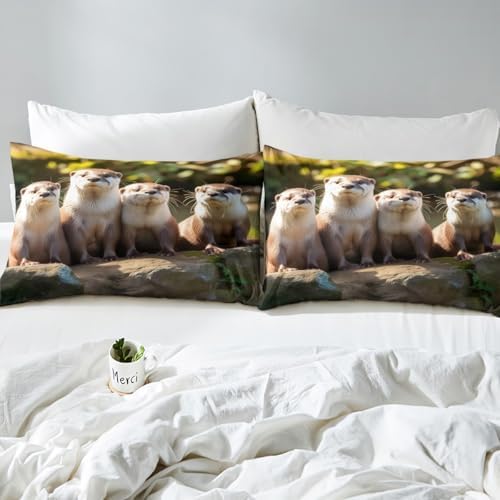 Feelyou Kids Sea Otter Sheet Set Twin Size