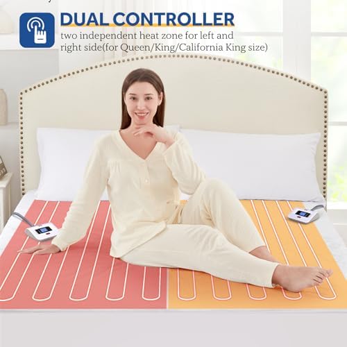 Sealy Heated Mattress Pad with Dual Controller and 10 Heat Settings