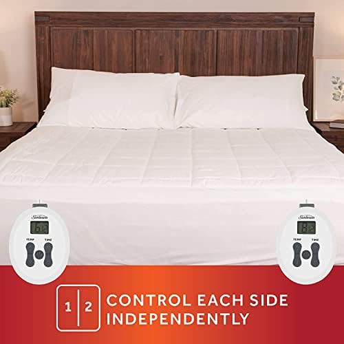 Sunbeam King Premium Heated Mattress Pad with Dual Controls