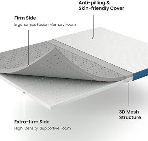 BedStory Extra Firm Mattress Topper Full Size 3 inch 1