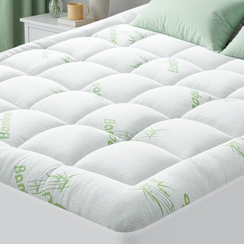 HYLEORY Mattress Topper Full XL Cooling Bamboo-Viscose Pad