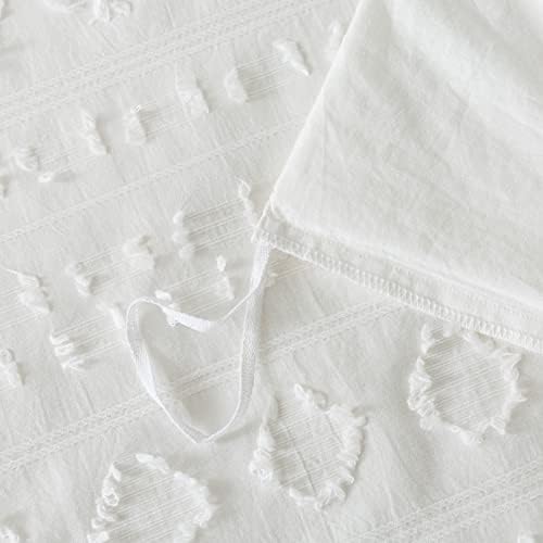 Brandream Boho White Tufted Duvet Cover Set