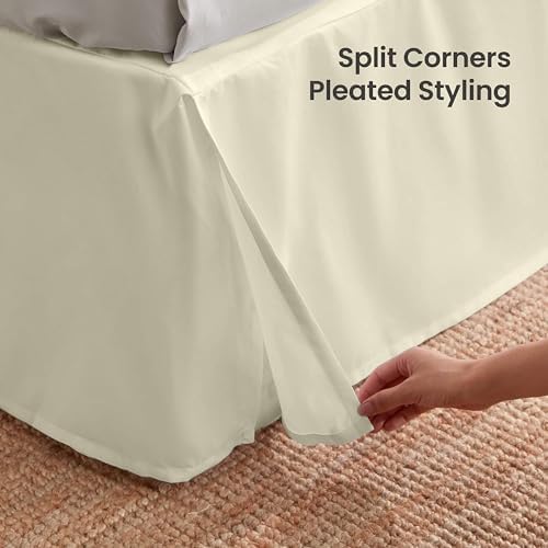 Cotton Delight Queen Bed Skirt 12 Drop Ivory Solid