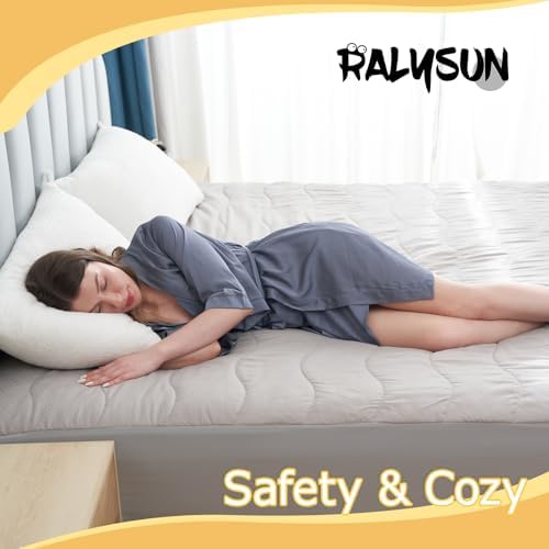 Electric Mattress Pad Queen Size 60x80 Gray with 6 Heat Levels