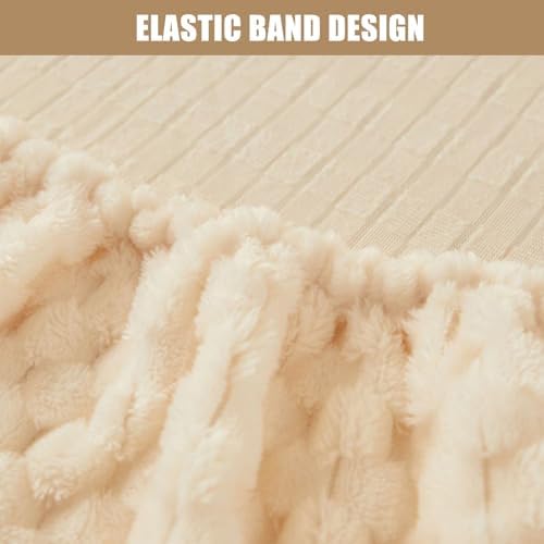 Velvet Mattress Protector Queen Size Warm Non-Slip Breathable Cover