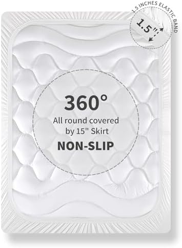 Sonive White Mattress Pad with 3-Zone Support