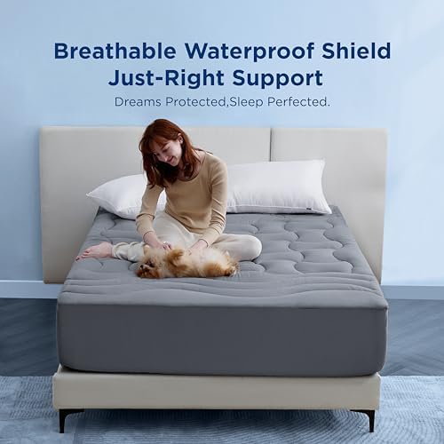 Bedsure Waterproof Mattress Protector - Quilted Fitted Pad for 39x75 Mattress