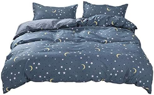 Feelyou Stars Duvet Cover Set - Twin Size Reversible Zipper Closure