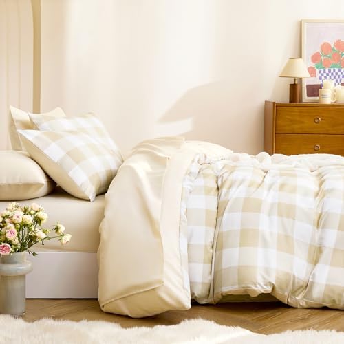 Wake In Cloud Gingham Duvet Cover Set 3-Piece King Size