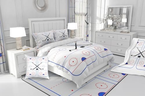 Feelyou Ice Hockey Queen Duvet Cover Set