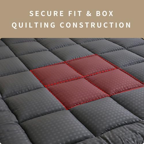 FISHDRU Quilted Fitted Mattress Pad Twin Size