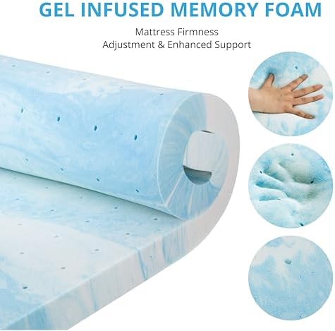 MLILY EGO Gel Mattress Topper 3 Inch Full