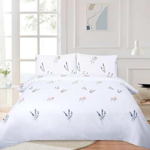 YINFUNG Floral Duvet Cover Set Queen Size 90x90