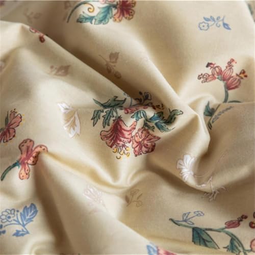 Brown Retro Flower Duvet Cover Set 3 Pieces Queen Size