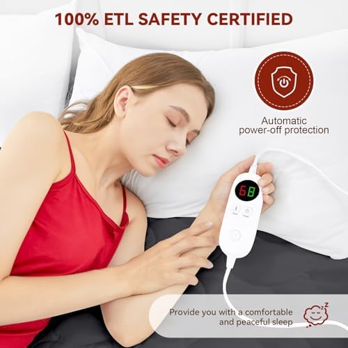 MASVIS Queen Heated Mattress Pad with Dual Control