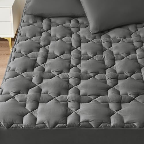 CozyLux Deep Pocket Mattress Pad - 21 Non Slip Cotton Cooling Topper