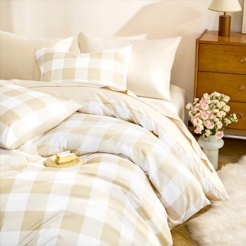 Wake In Cloud Gingham Duvet Cover Set 3-Piece King Size