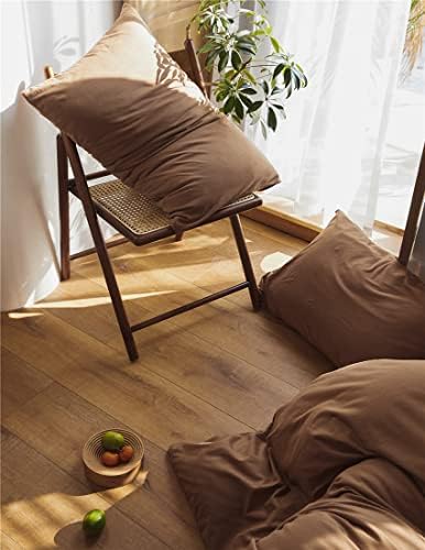 Omelas Brown Duvet Cover Set Twin Size 66x90in