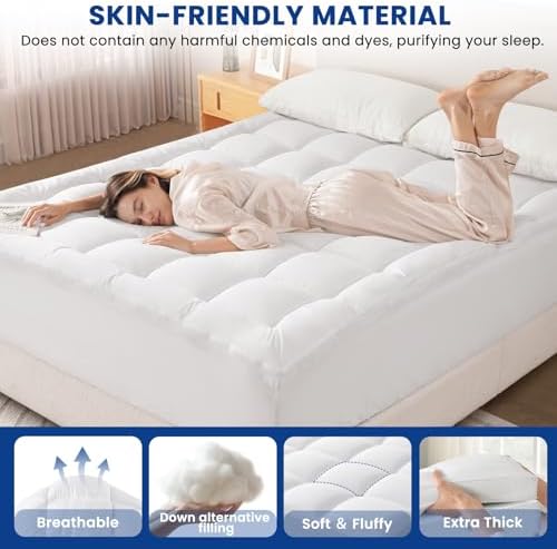 MEROUS Full Mattress Topper Cooling Plush 8-21 Inch Deep Pocket