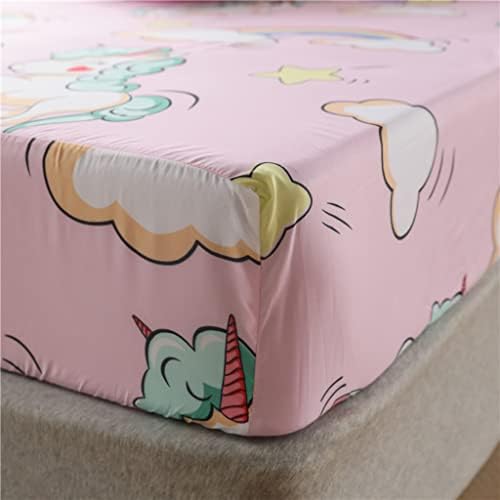 Feelyou Girls Unicorn Fitted Sheet Set for Kids Bedroom