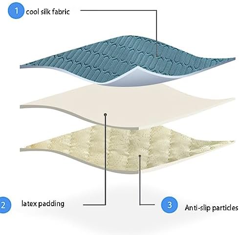 FCLDESHOP Thick Cool Latex Mattress Pad 120x200cm 2pcs