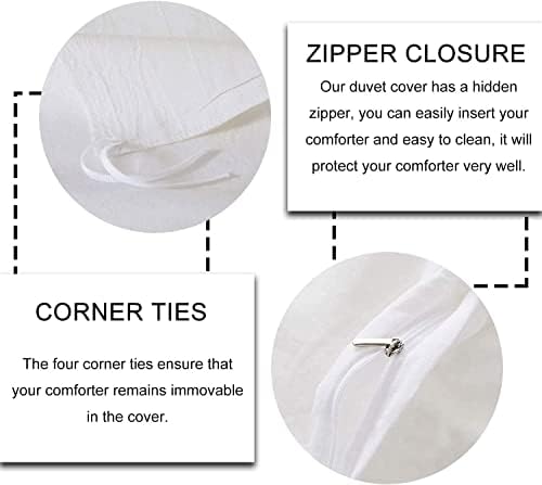 Erosebridal Queen Duvet Cover Set Microfiber 3 Piece