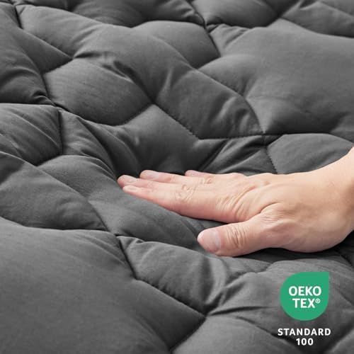 CozyLux Deep Pocket Mattress Pad - 21 Non Slip Cotton Cooling Topper