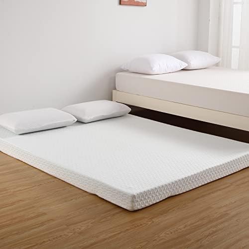 VORTEXTOVE Twin Mattress Topper 4 Inch Memory Foam with Bamboo Cover