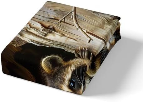 Raccoon Duvet Cover Set King Size for Kids