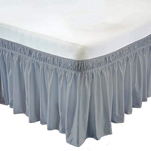 Light Grey Wrap Around Bed Skirt - Twin Size 1