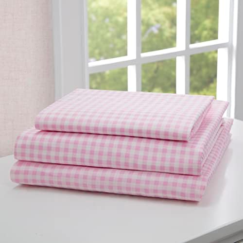 Delta Children 3-Piece Twin Sheet Set Pink Gingham