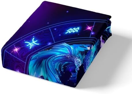 Manfei 12 Constellations Duvet Cover Set Queen Size