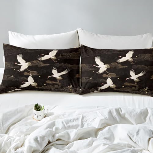 Feelyou Kids Japanese Crane Duvet Cover Set King Size 1