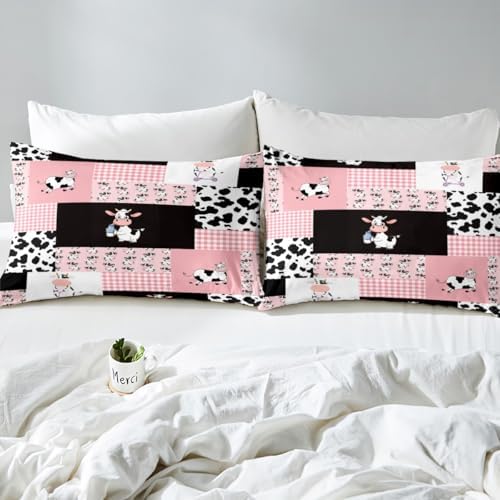 Feelyou Cute Milk Cow Sheet Set Twin Size