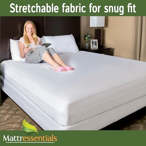 Mattress Essentials Zippered Mattress Encasement - Waterproof Bed Bug Cover
