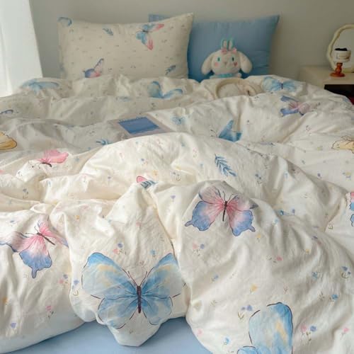 Nayoroom Butterfly Duvet Cover Set 3 Pieces Queen Size 1