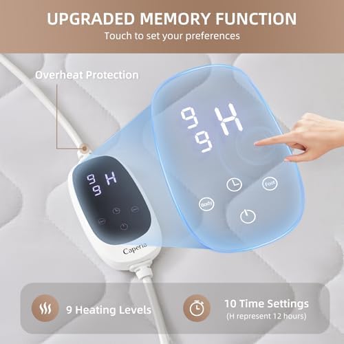 Caperia Heated Mattress Pad Multizone Body Feet Warmer