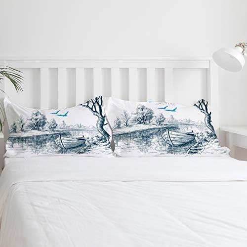 Debedcor Cal King Duvet Cover Set with Zipper and Ties