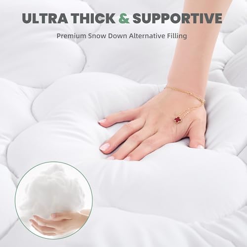 BDEUS Twin Mattress Pad 1450 GSM Four Leaf Clover Supporter