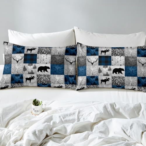 Erosebridal Rustic Bear Duvet Cover Set for Teens