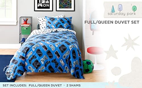 Saturday Park Gamer Duvet Set - FullQueen 3pc Organic Cotton