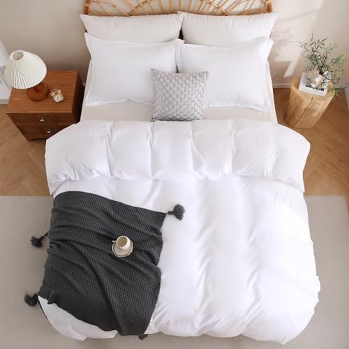 JSD White Duvet Cover Set Twin Size 2 Piece