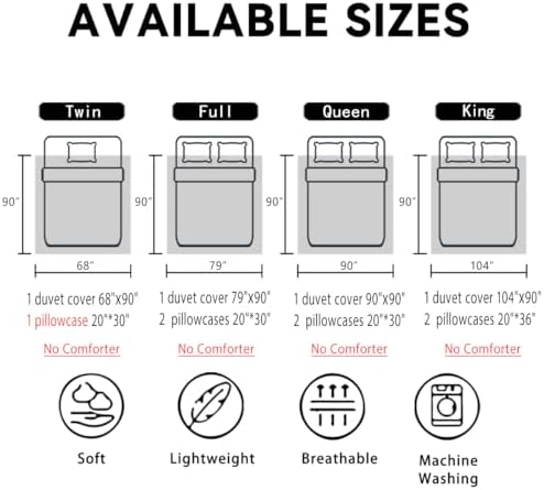 Feelyou Modern Duvet Cover Set King Size