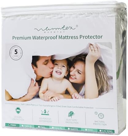 WARMTEX Waterproof Twin Mattress Protector with Bamboo Fabric
